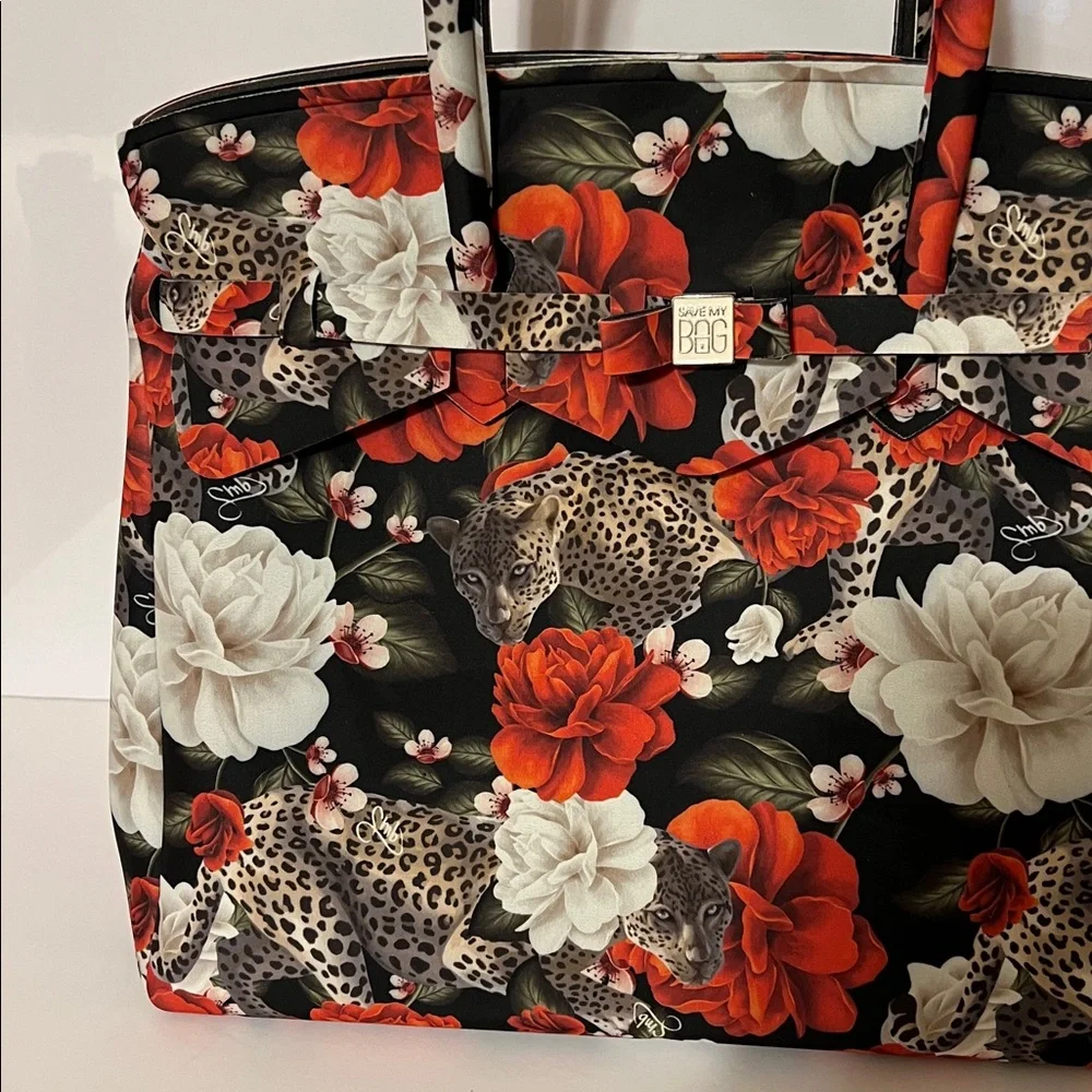 Save My Bag. Model Miss Lycra.  Leopard and Floral Print. NWOT. Bought in Italy